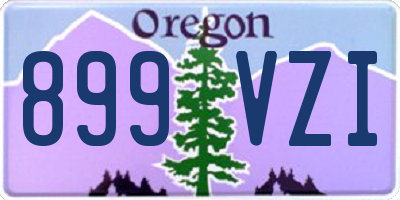 OR license plate 899VZI