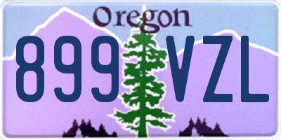 OR license plate 899VZL