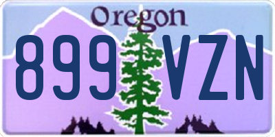 OR license plate 899VZN