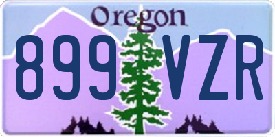 OR license plate 899VZR