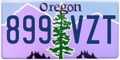 OR license plate 899VZT