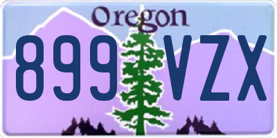 OR license plate 899VZX