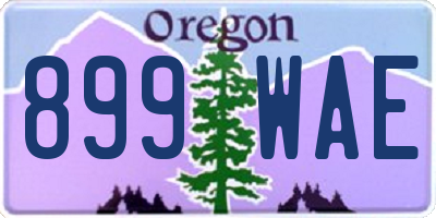 OR license plate 899WAE