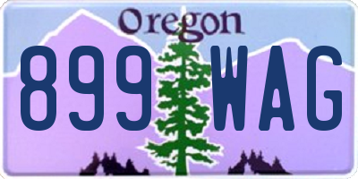 OR license plate 899WAG