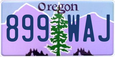 OR license plate 899WAJ