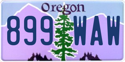 OR license plate 899WAW