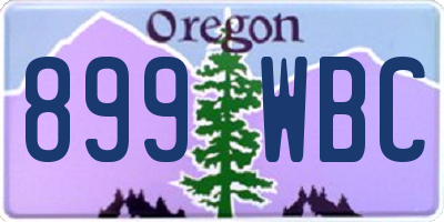 OR license plate 899WBC