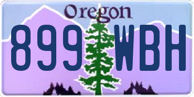 OR license plate 899WBH