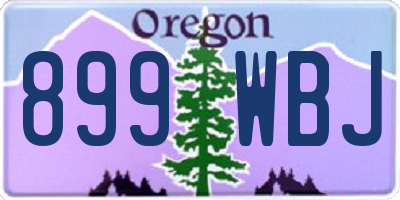 OR license plate 899WBJ