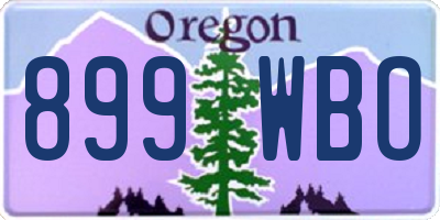 OR license plate 899WBO