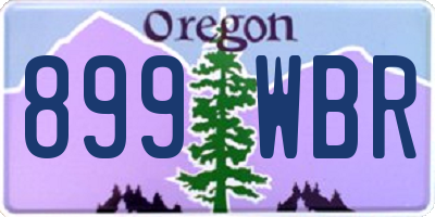 OR license plate 899WBR