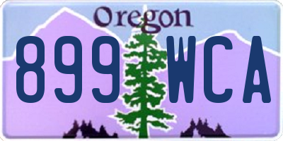 OR license plate 899WCA