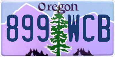 OR license plate 899WCB