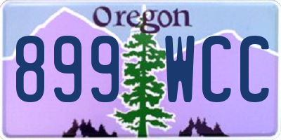 OR license plate 899WCC