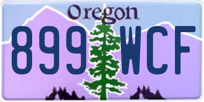 OR license plate 899WCF