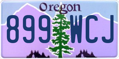 OR license plate 899WCJ