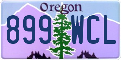 OR license plate 899WCL