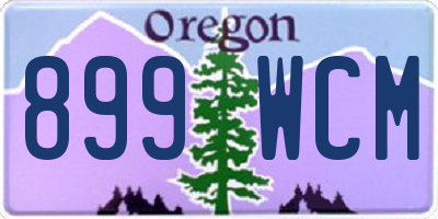 OR license plate 899WCM