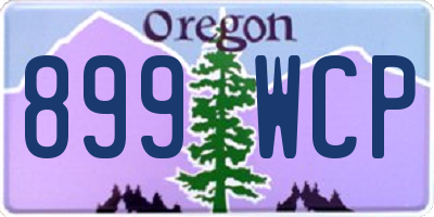OR license plate 899WCP