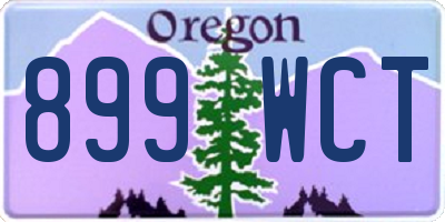 OR license plate 899WCT