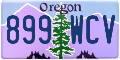 OR license plate 899WCV