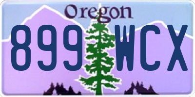OR license plate 899WCX