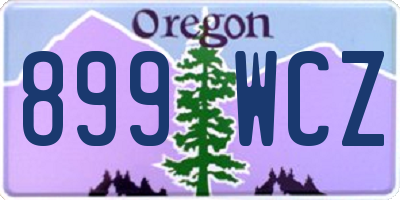 OR license plate 899WCZ
