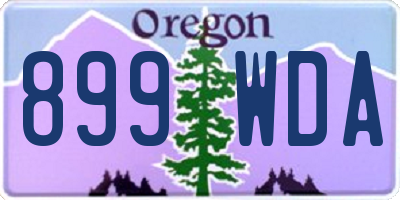 OR license plate 899WDA