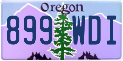 OR license plate 899WDI