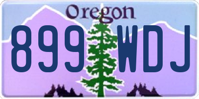OR license plate 899WDJ