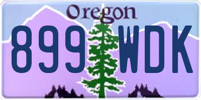 OR license plate 899WDK