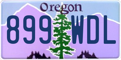 OR license plate 899WDL
