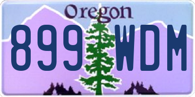 OR license plate 899WDM