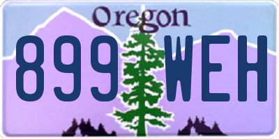 OR license plate 899WEH