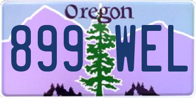 OR license plate 899WEL