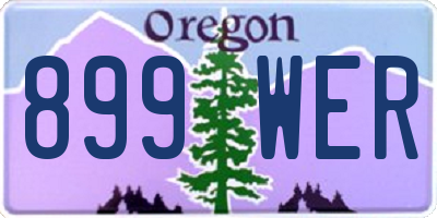 OR license plate 899WER