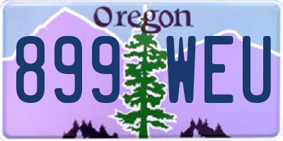 OR license plate 899WEU