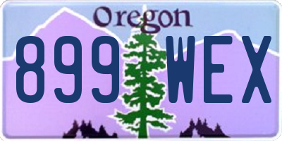 OR license plate 899WEX