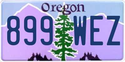 OR license plate 899WEZ