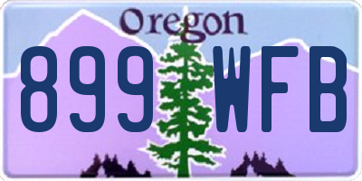 OR license plate 899WFB