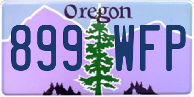 OR license plate 899WFP
