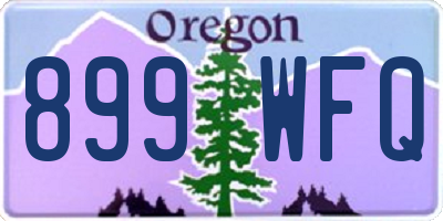 OR license plate 899WFQ