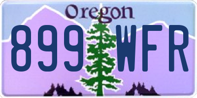OR license plate 899WFR