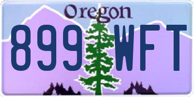 OR license plate 899WFT