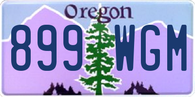 OR license plate 899WGM