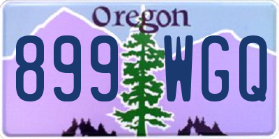 OR license plate 899WGQ