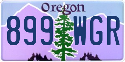 OR license plate 899WGR