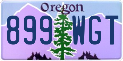 OR license plate 899WGT