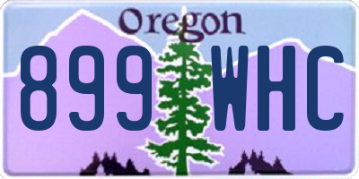OR license plate 899WHC