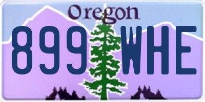 OR license plate 899WHE